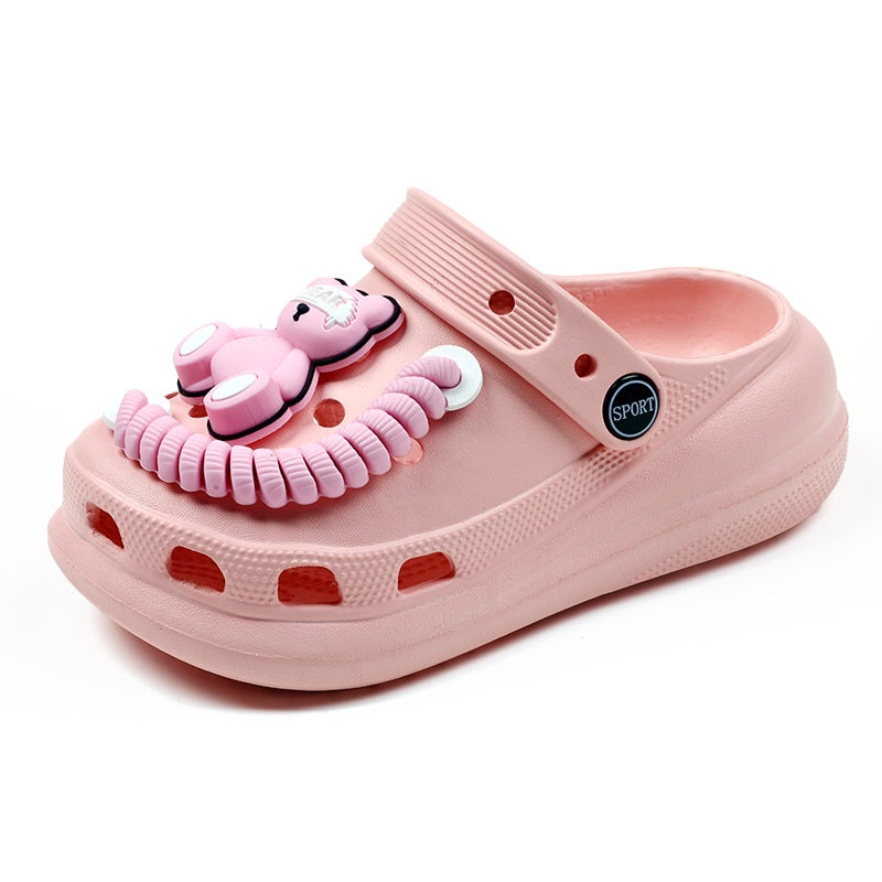 Cute Cartoon Children'S Clogs, Girls' Toe-Toe Breathable Slippers, Summer Outer Wear Beach Boys' Children'S Sandals - Image 1