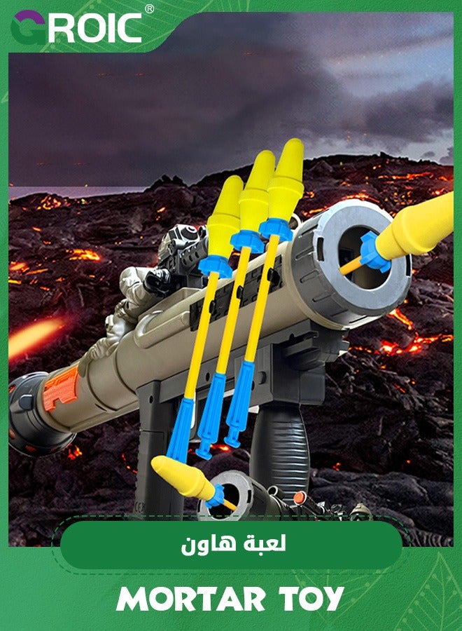 GROIC Military Toy Rocket Gun Set, Soft Bullet Gun Shooting Gun Toys with Brilliant Light, Missile Gun Mortar Gun Toy, Artillery Launcher Rocket Launcher Set, Kids Educational Rocket Gun - Image 5