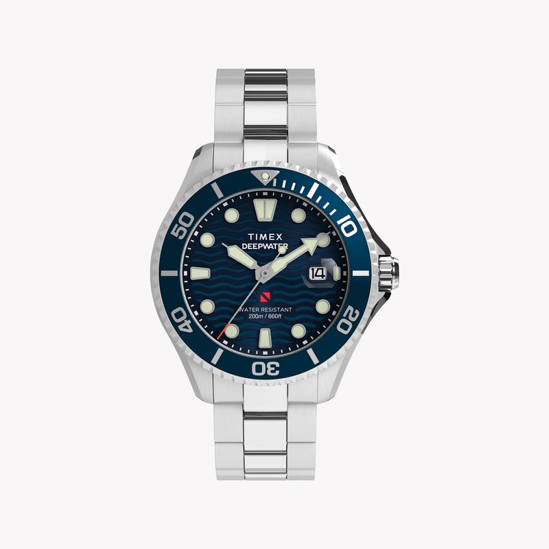 TIMEX Deep Water Meridian 200 SST Blue Dial Bracelet TW2W81900 | Men's Sport Watch - Image 1