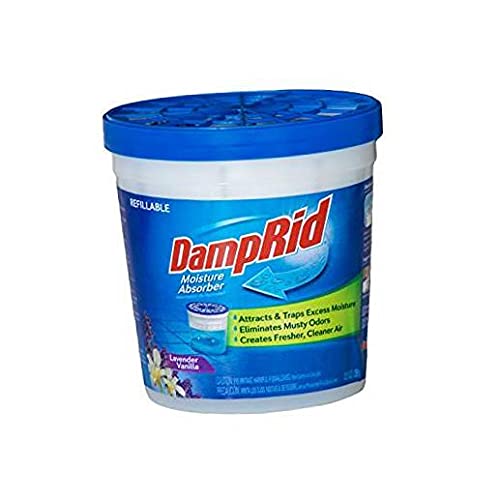 DampRid Lavender Vanilla Refillable Absorber Traps Moisture for Fresher, Cleaner Air, 4 Pack, Blue, 10.5 Ounces - Image 2