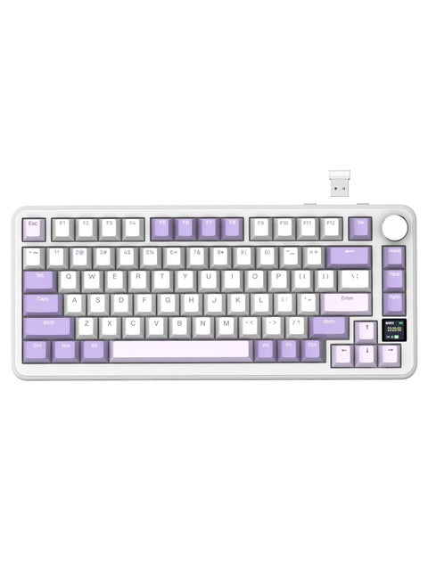 X85Pro Game Mechanical Keyboard Three Mode RGB Bluetooth Wireless Customization Hot Plug With Display Screen Office