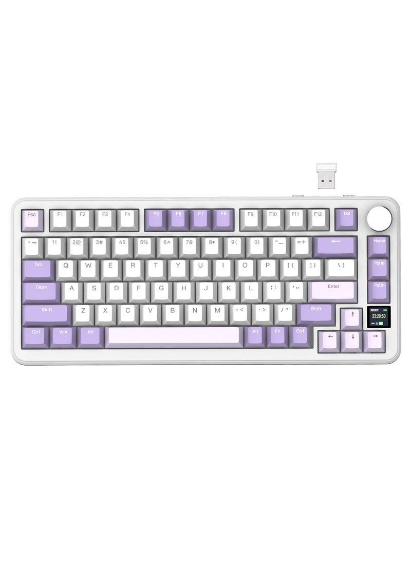Attack Shark X85Pro Game Mechanical Keyboard Three Mode RGB Bluetooth Wireless Customization Hot Plug With Display Screen Office  - Image 1