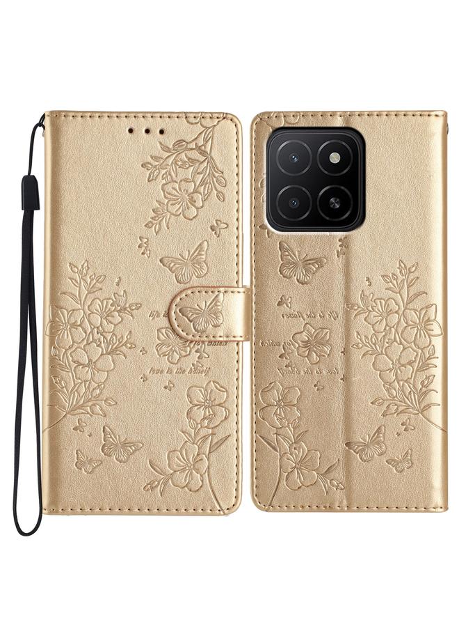 S-TOP Case For Honor X5b Butterflies And Flowers Leather Phone Case - Image 1