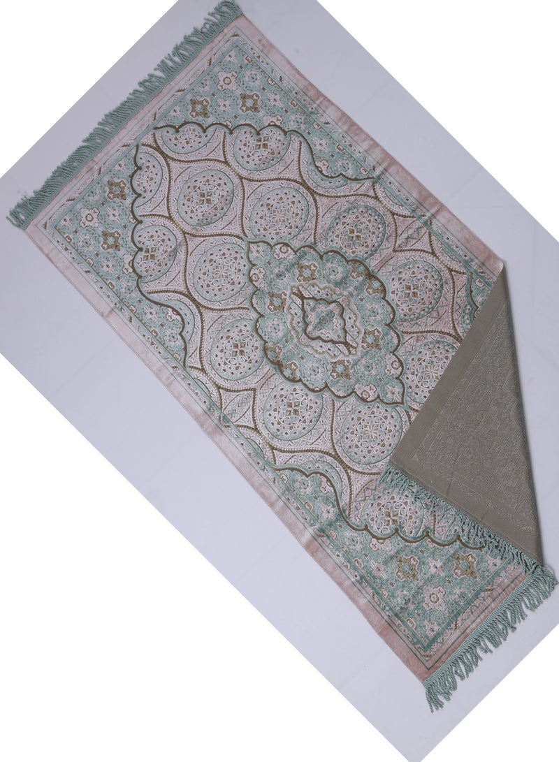 Vitacelli Prayer Mat 614GSM Anti-Slip Velvet Top Islamic Prayer Mat New Design Thick Padded Sajadah Prayer Rug for Men Women Eid Gift Ramadan ( 140cm X 70cm) - Image 3