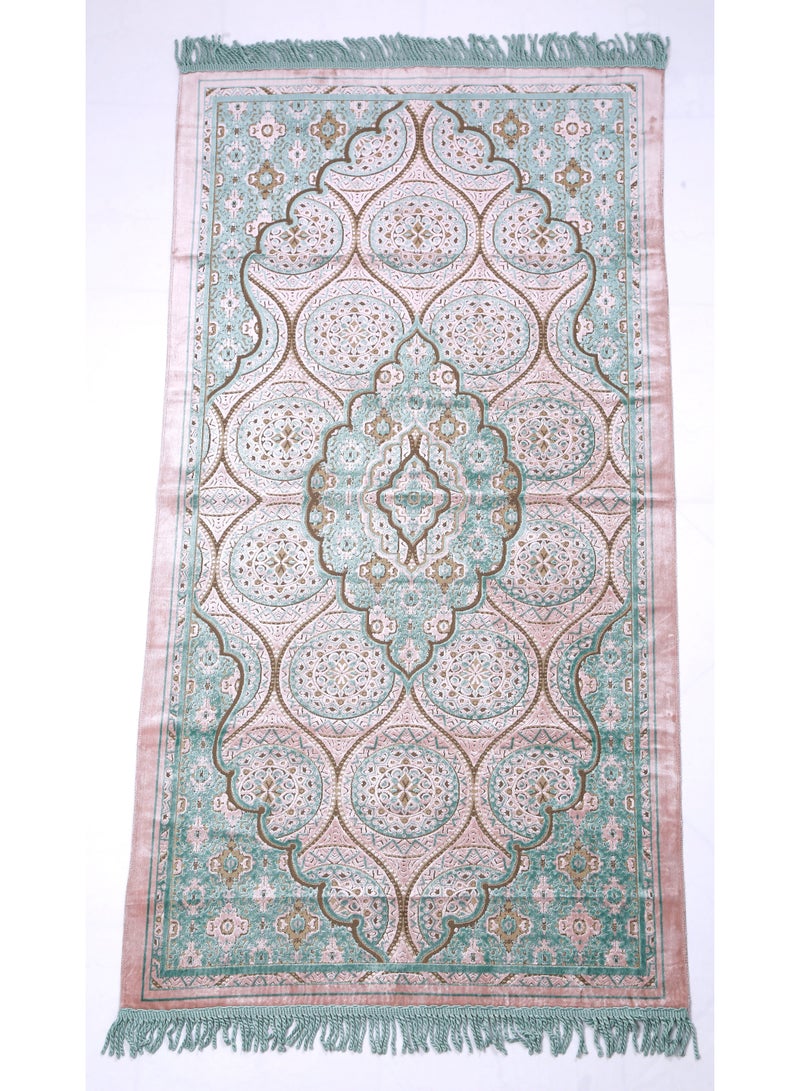 Vitacelli Prayer Mat 614GSM Anti-Slip Velvet Top Islamic Prayer Mat New Design Thick Padded Sajadah Prayer Rug for Men Women Eid Gift Ramadan ( 140cm X 70cm) - Image 1