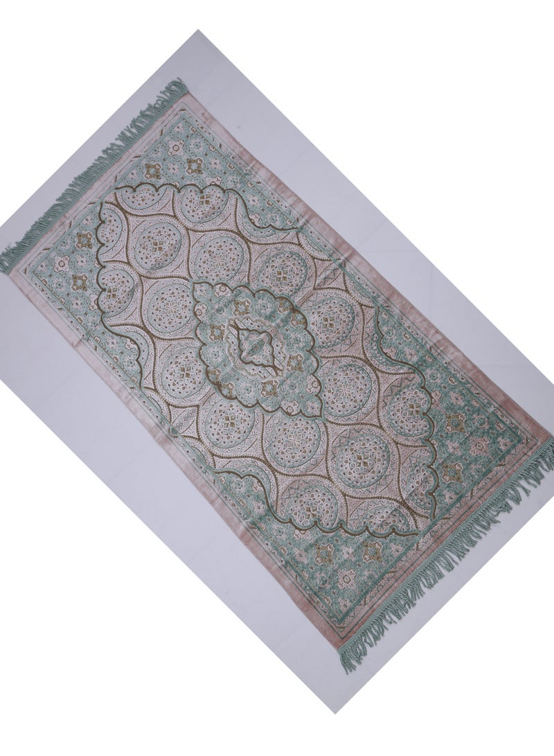 Vitacelli Prayer Mat 614GSM Anti-Slip Velvet Top Islamic Prayer Mat New Design Thick Padded Sajadah Prayer Rug for Men Women Eid Gift Ramadan ( 140cm X 70cm) - Image 2