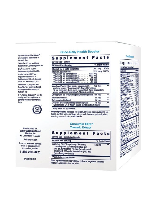 Life Extension Comprehensive Nutrient Packs Advanced - Oil-based Nutrients - Multivitamin & Minerals Supplements with Omega-3, CoQ10 For Health And Longevity – Gluten Free, Non-GMO - 30 Packets - Image 3