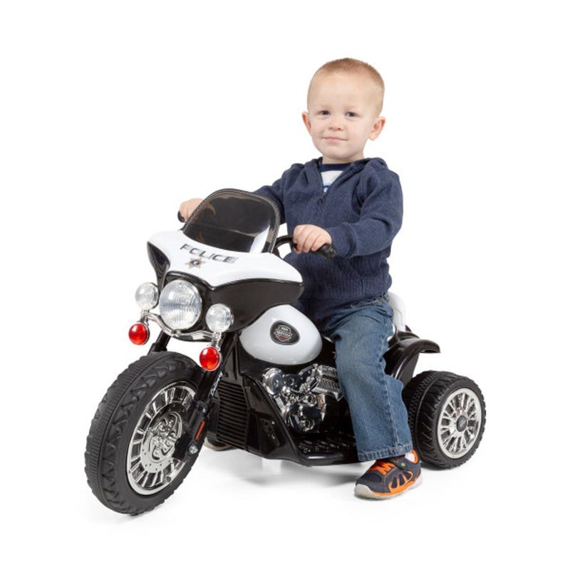 Lil' Rider Kids Motorcycle 3Wheel Ride on Toy with Police Decals Reverse and Headlights 6V Electric Motorcycle for Kids Ages 3 to 6 by Lil Rider Black - Image 4
