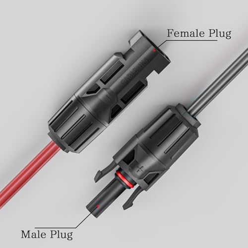Goupchn Solar Panel Connector to DC 8mm Adapter Extension Cable 16 AWG with DC 5.5mmx2.5mm Adapter for GZ Portable Backup Power Station, Solar Generators 6.23ft - Image 3