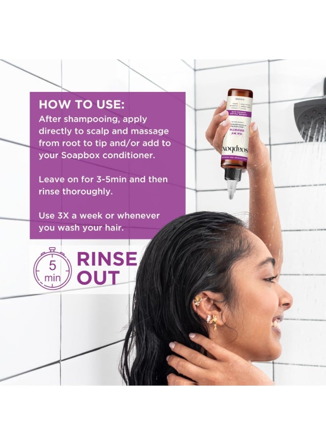 Soapbox Oh My Growth, Lengthening Vitamin Booster Treatment for All Hair Types with Biotin, Vegan Collagen & Vitamins A & C, Paraben & Cruelty Free, For Thicker, Fuller Hair for Men & Women (5 oz) - Image 5