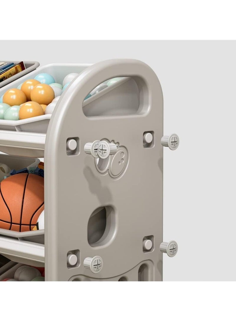 TRASSLE Toys Organizer Kids Toys Storage Organizer,Storage Bins Toy Boxes, Kids Toy Storage Rack,3 Tier Children Storage Shelf with 6 Bins for Girls and Boys in Bedroom Playroom Living Room - Image 3