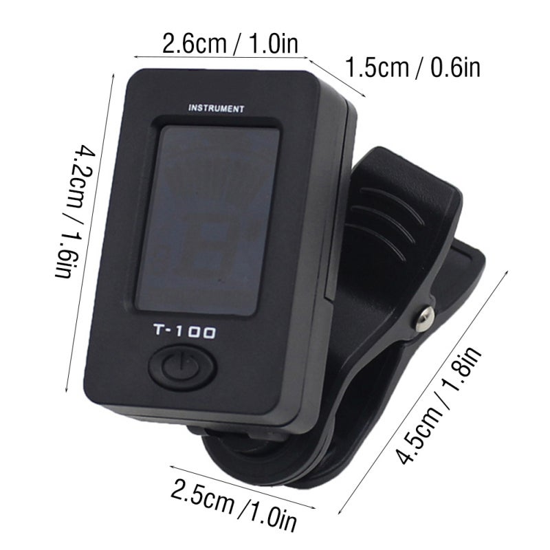 IRIN Electronic Clip On Tuner Small Lightweight 360 Degree Rotatable Clip - Accurate Chromatic Tuner for Guitar Bass Violin Ukulele Beginners - Image 4