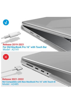 Generic Hard Shell Case Protective Snap On Cover Compatible with Apple MacBook Pro 16 inch A2141/with Touch Bar & Touch ID & Retina Display USB-C 2019 2020 Release (Crystal Clear)  - Image 5