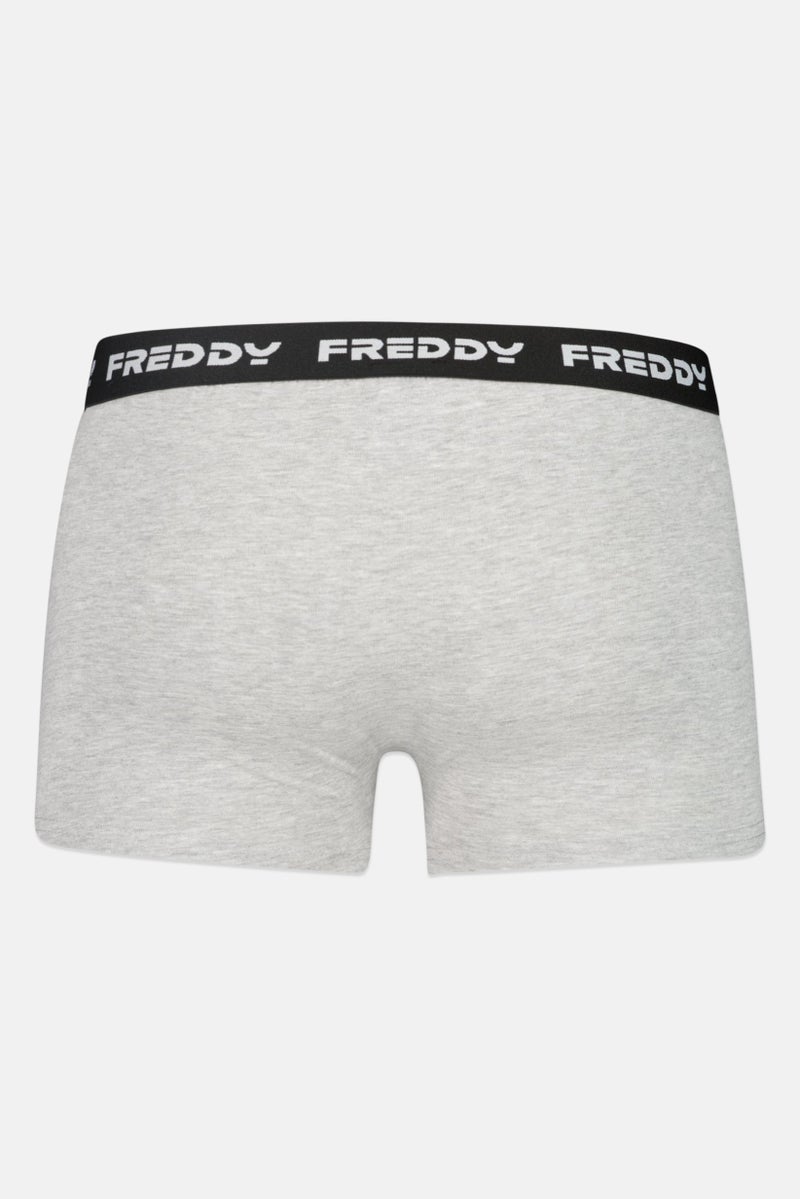 FREDDY Men Brand Logo Boxer Trunks, Grey - Image 2