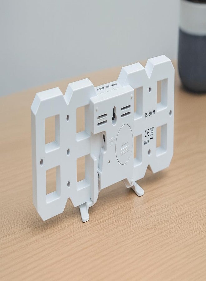 Dangfly Acrylic Digital LED Display Number Clock Table Wall Clock White (Works On Electricity) White Colour - Image 3