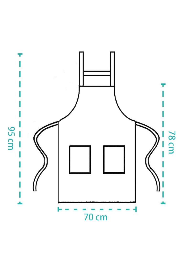 FASHION HOME - Kitchen Cooking Apron Chef Aprons With Pockets 1pc - Image 1