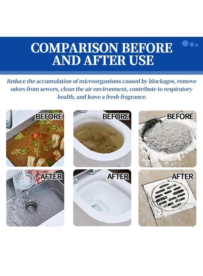 SYOSI 5 pcs Sink and Drain Cleaner, Powerful Pipe Suitable for Restaurants Hotels, Use Eliminate Stubborn Clogs Household for Bathroom, Basins, Toilet, Kitchen - Image 4