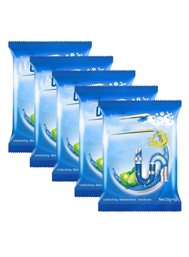SYOSI 5 pcs Sink and Drain Cleaner, Powerful Pipe Suitable for Restaurants Hotels, Use Eliminate Stubborn Clogs Household for Bathroom, Basins, Toilet, Kitchen - Image 1