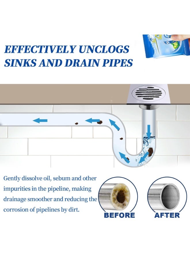SYOSI 5 pcs Sink and Drain Cleaner, Powerful Pipe Suitable for Restaurants Hotels, Use Eliminate Stubborn Clogs Household for Bathroom, Basins, Toilet, Kitchen - Image 2
