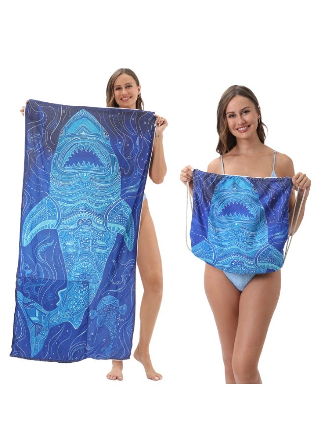 general Beach Towel, Super Absorbent, Quick Dry, Sand Free, Compact & Lightweight, 100% Recycled Materials, Includes bag - Large (140x70cm)