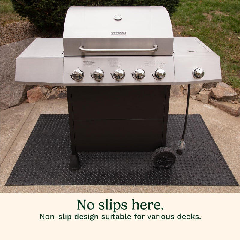 Cuisinart Premium Deck and Grill Mat, 65" x 36", Non-Slip Rubber Mat for BBQ, Griddle and Grill All Season Protection for Patio, Deck and Porch - Image 4