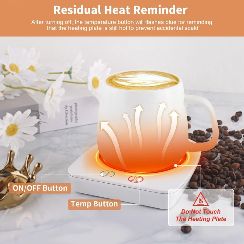 Vobaga Coffee Warmer & Mug Warmer for Home Office Home Desk with 4H Auto Shut Off, Electric Cup Warmer Plate with 3 Temperature Settings for Tea, Water, Cocoa, Coffee Gifts Accessories for Women Men - Image 5