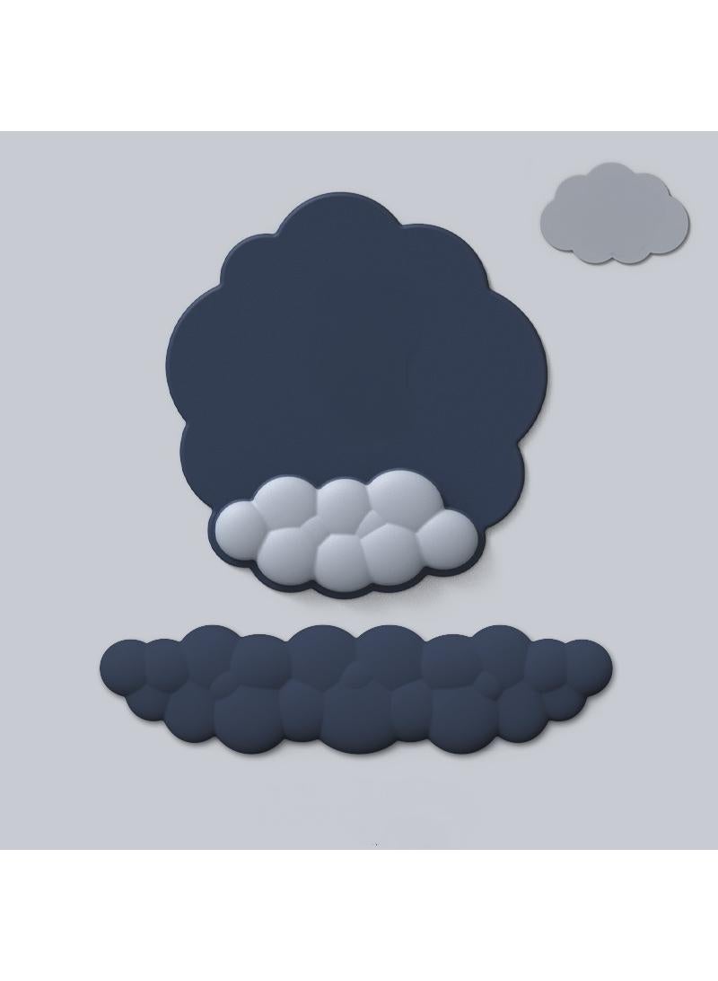 Y&D 3-Piece Office Keyboard Cloud Wrist Rest And High Density Memory Silicone Non Slip Base Mouse Pad  - Image 1
