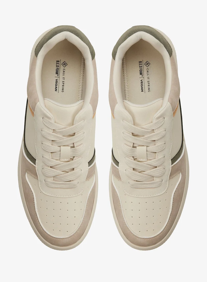 CALL IT SPRING CREAM Low Top Lace up Sneakers for Men | Best Price UAE