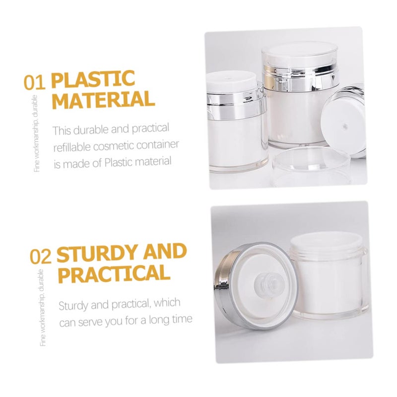 2pcs Airless Pump Moisturizer Containers Refillable Travel Lotion Dispensers for Skincare Cream Storage Lightweight - Image 5