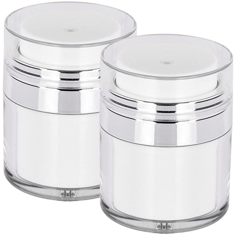 2pcs Airless Pump Moisturizer Containers Refillable Travel Lotion Dispensers for Skincare Cream Storage Lightweight - Image 2