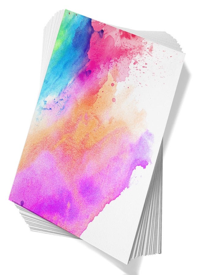 Paul Rubens 60 Sheets Watercolor Paper,Hot Press 50% Cotton&140lb /300gsm Acid-Free Bulk White Paper for Artists, Students & Adults（10.63 * 7.68 inch） - Image 1