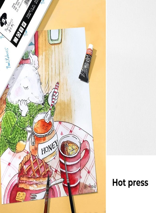 Paul Rubens 60 Sheets Watercolor Paper,Hot Press 50% Cotton&140lb /300gsm Acid-Free Bulk White Paper for Artists, Students & Adults（10.63 * 7.68 inch） - Image 3