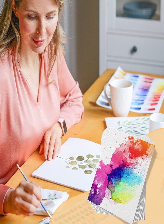Paul Rubens 60 Sheets Watercolor Paper,Hot Press 50% Cotton&140lb /300gsm Acid-Free Bulk White Paper for Artists, Students & Adults（10.63 * 7.68 inch） - Image 5