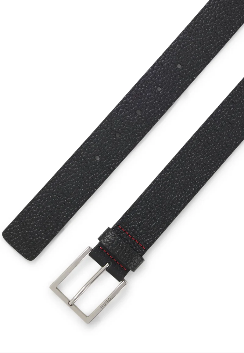 HUGO Grained leather belt