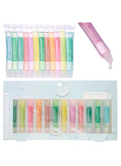 Expressions Expressions 12pc Lip Oil Set - Flavored Lip Oils Value Pack, Hydrating Lip Oils w/Squeeze Tube Application, Moisturizing Lip Oil Collection for Everyday Lip Care and Lip Repair (HYDROBOOST)  - Image 1