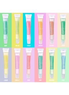 Expressions Expressions 12pc Lip Oil Set - Flavored Lip Oils Value Pack, Hydrating Lip Oils w/Squeeze Tube Application, Moisturizing Lip Oil Collection for Everyday Lip Care and Lip Repair (HYDROBOOST)  - Image 5