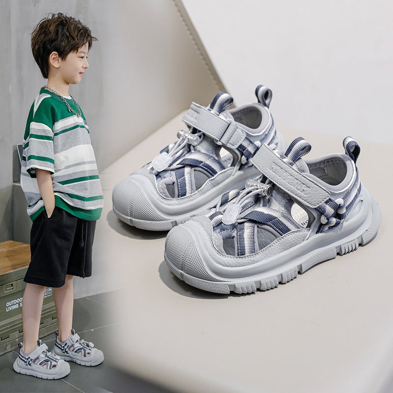 Summer Girls' Baotou Shoes Soft Sole Children'S Sports Shoes Non-Slip Boys' Casual Beach Hole Sandals - Image 4
