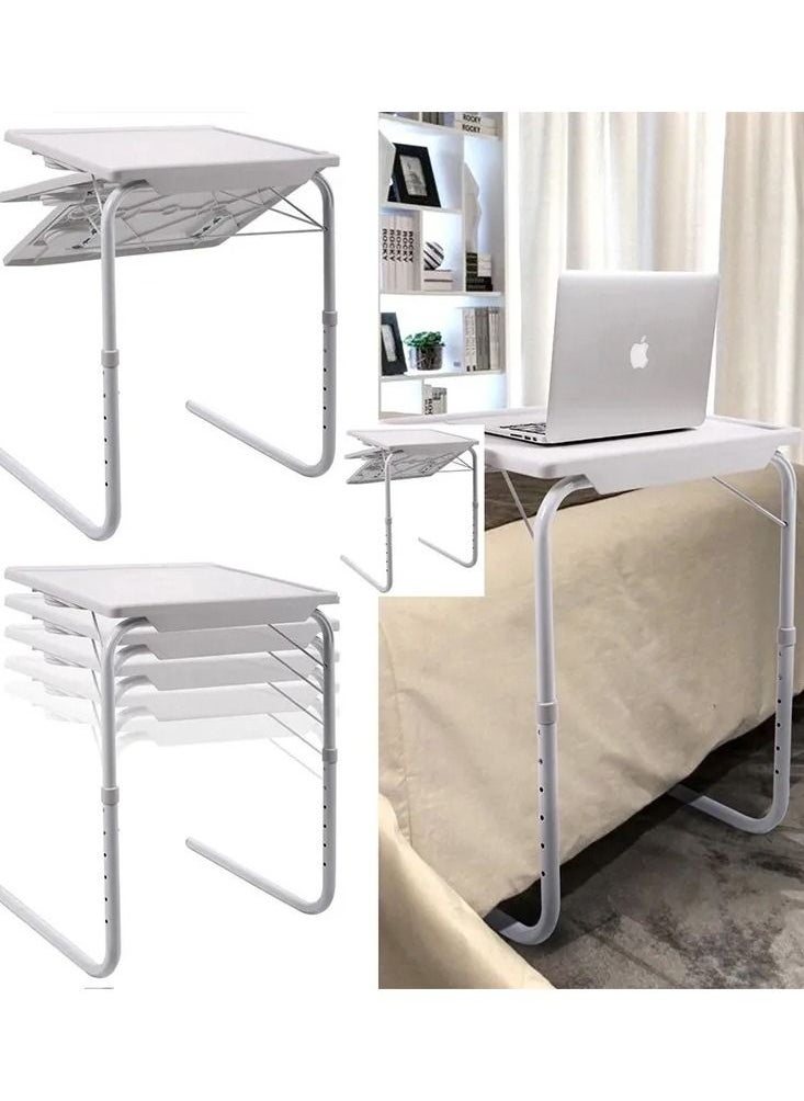 Table Mate Foldable Portable Adjustable Tray Table Laptop Desk Table Bed Office Mate Tv Dinner  - Image 1