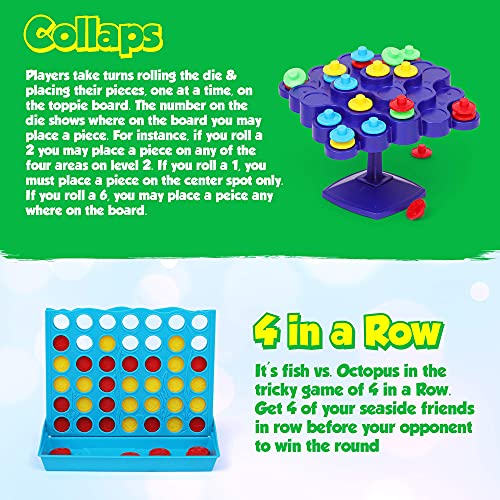 Point Games Travel Games 4-in-1 Airplane Travel Essentials, Road Trip Essentials Kids Fun Games, Easy Storage & Travel Friendly, Critical Thinking and Brain Development Skills - Image 5
