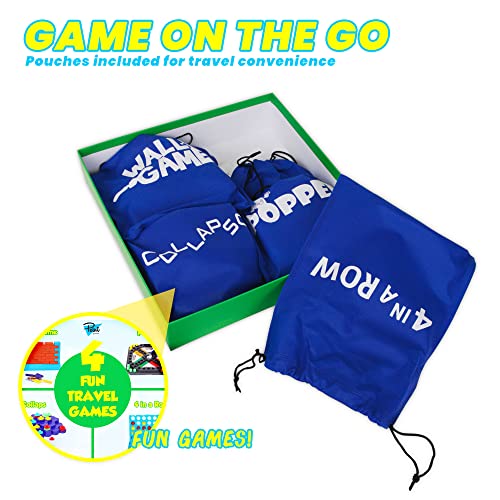 Point Games Travel Games 4-in-1 Airplane Travel Essentials, Road Trip Essentials Kids Fun Games, Easy Storage & Travel Friendly, Critical Thinking and Brain Development Skills - Image 3