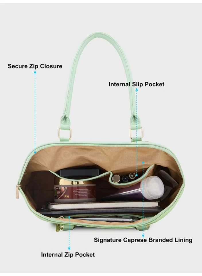 Caprese 25 MIST SATCHEL LARGE MINT for Women | Best Price UAE