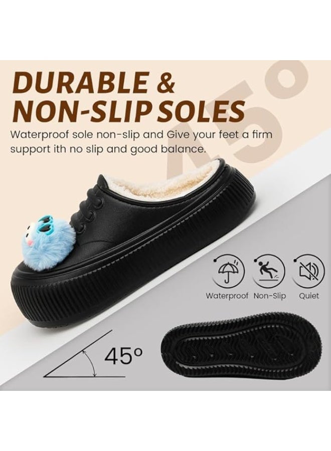Lucky Kids Waterproof Kids Slippers Fur Lined Clogs Winter Garden Shoes Warm House Slippers Indoor Outdoor Mules - Image 4