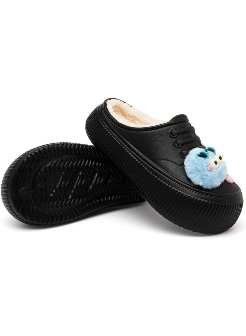 Lucky Kids Waterproof Kids Slippers Fur Lined Clogs Winter Garden Shoes Warm House Slippers Indoor Outdoor Mules - Image 1