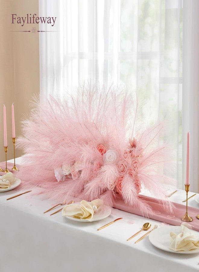 Faylifeway Artificial Pampas Grass Pink 50PCS - Image 2