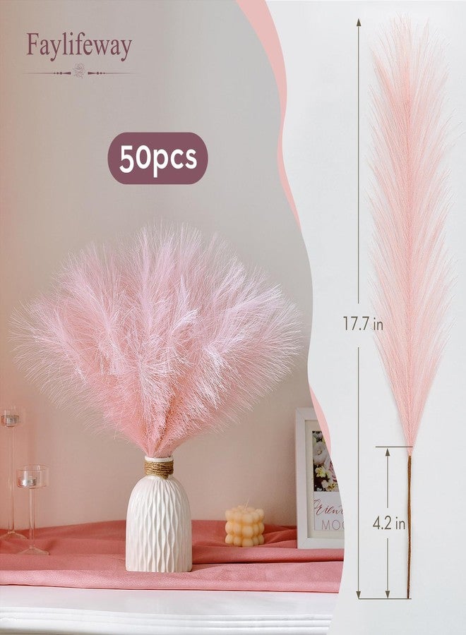 Faylifeway Artificial Pampas Grass Pink 50PCS - Image 4