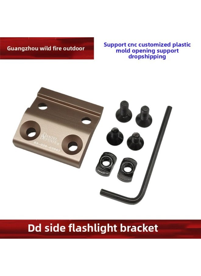 Generic - DD Side Flashlight Holder MLOK KEYMOD Tactical Flashlight M300/600 Flashlight Base-Color:Sand Color (MLOK) YR364-DE - Image 1