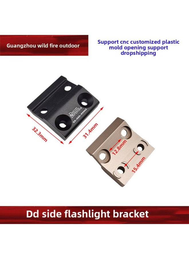 Generic - DD Side Flashlight Holder MLOK KEYMOD Tactical Flashlight M300/600 Flashlight Base-Color:Sand Color (MLOK) YR364-DE - Image 1