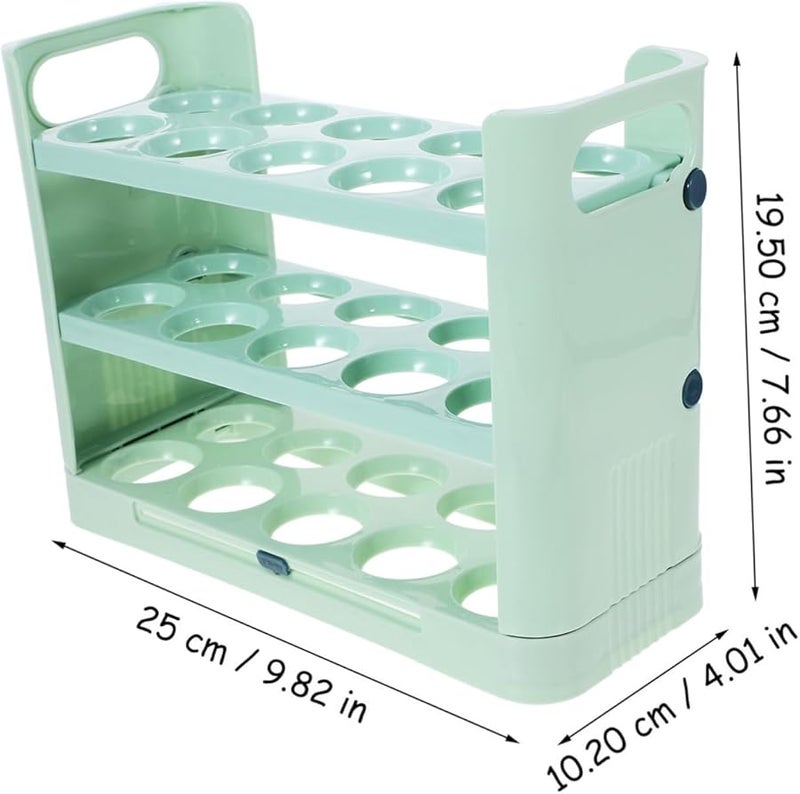 Tehaux حامل بيض ضيق لثلاجة الباب يوفر مساحة منظم رف غذائي - Image 3