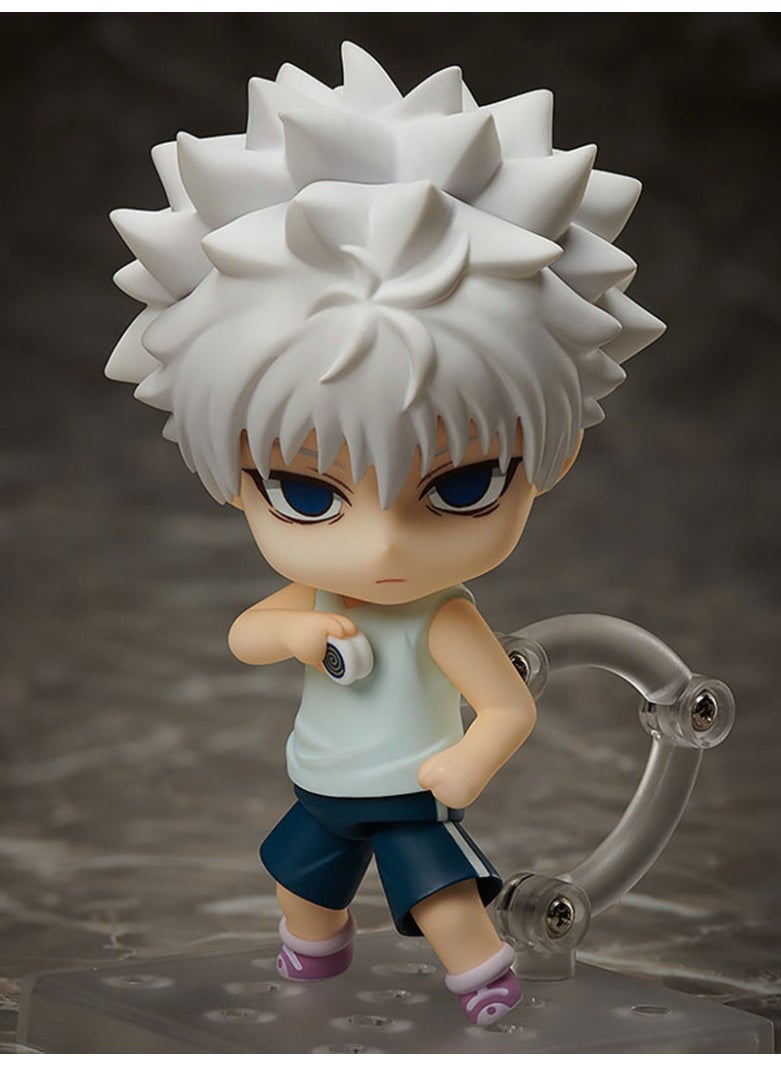 هالامودو هنتر x هنتر 10 سم Q -نسخة Killua Posable Doll مع أوجه قابلة للتبديل، ديكور سطح المكتب لطيف للغاية - Image 3