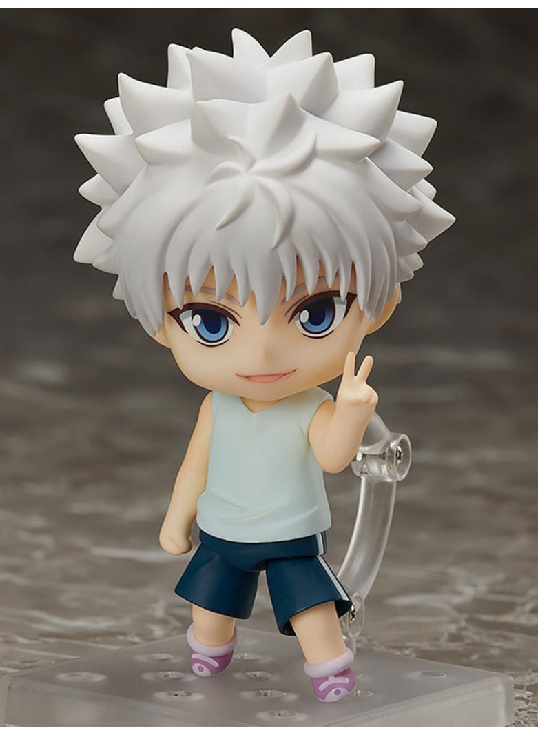هالامودو هنتر x هنتر 10 سم Q -نسخة Killua Posable Doll مع أوجه قابلة للتبديل، ديكور سطح المكتب لطيف للغاية - Image 1